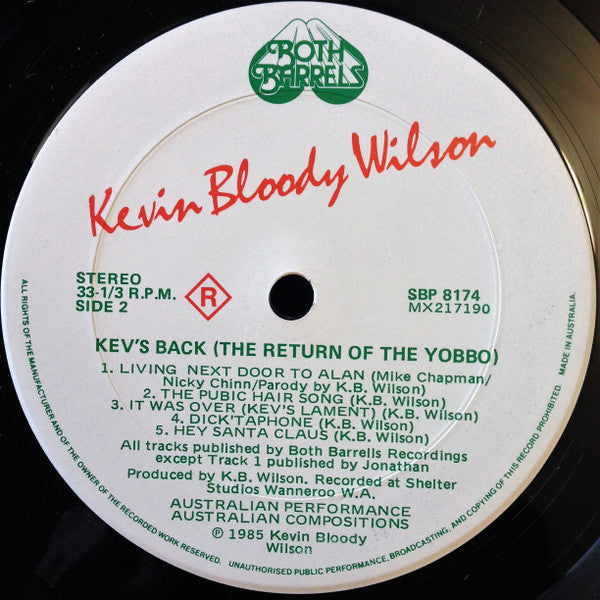 Kevin Bloody Wilson – Kev's Back (The Return Of The Yobbo) LP vinyl record, image 4 of 4
