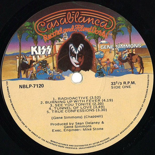 Kiss, Gene Simmons – Gene Simmons LP vinyl record, image 3 of 5