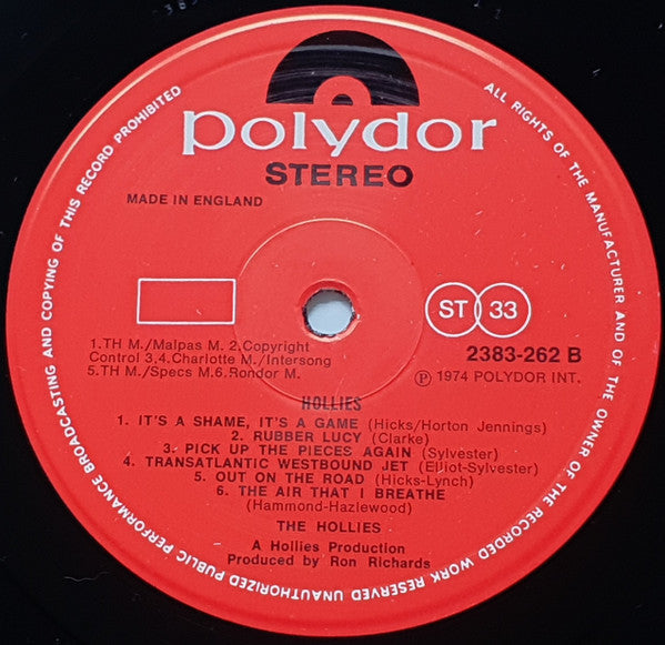 The Hollies – Hollies LP vinyl record, image 4 of 8