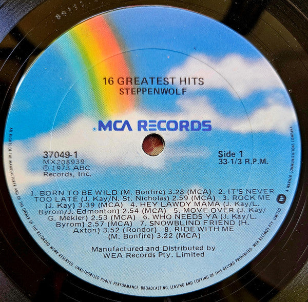 Steppenwolf – 16 Greatest Hits LP vinyl record, image 3 of 4