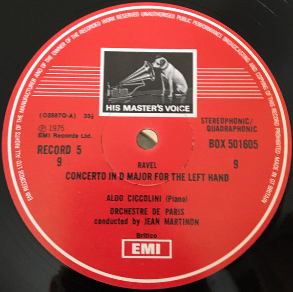 Maurice Ravel, Orchestre De Paris, Jean Martinon, Aldo Ciccolini, Itzhak Perlman – Orchestral Music (5xLP) LP vinyl record, image 7 of 8