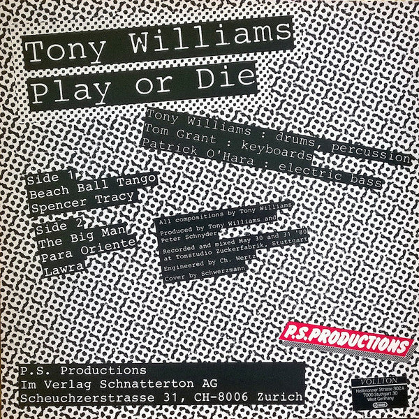 Anthony Williams – Play Or Die LP vinyl record, image 2 of 4