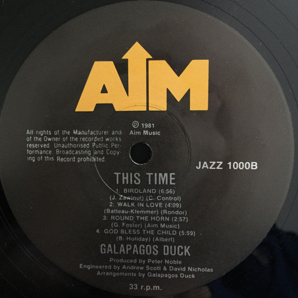 Galapagos Duck – This Time LP vinyl record, image 4 of 4