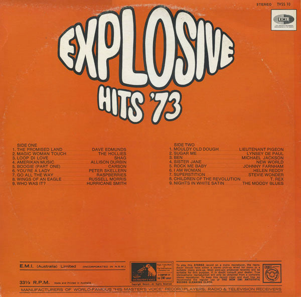 Various – Explosive Hits '73 LP vinyl record, image 2 of 4