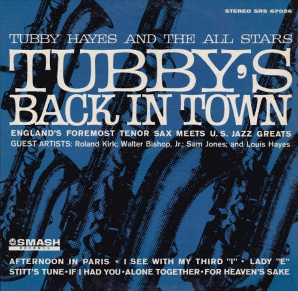 Tubby Hayes And The All Stars – Tubby's Back In Town! LP vinyl record, image 1 of 4