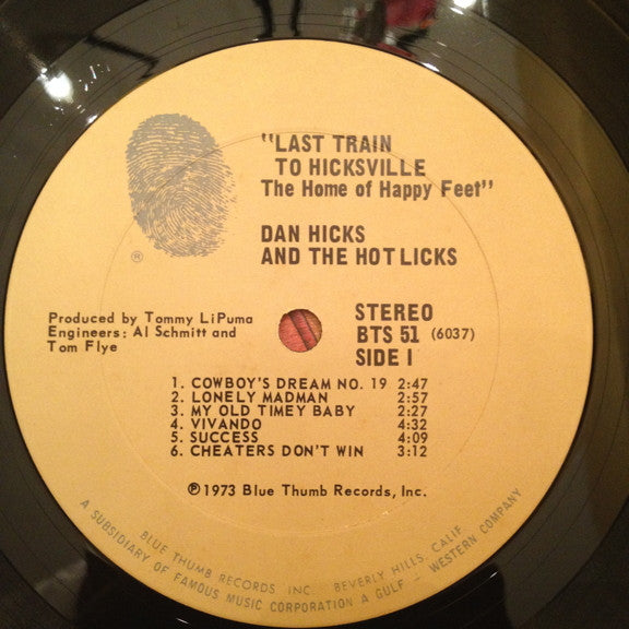 Dan Hicks And His Hot Licks – Last Train To Hicksville...The Home Of Happy Feet LP vinyl record, image 2 of 3