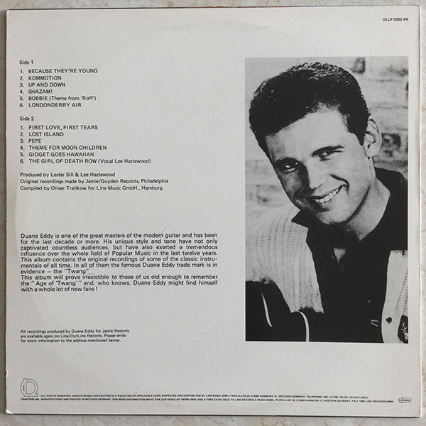 Duane Eddy And The Rebels – Because They're Young LP vinyl record, image 2 of 4