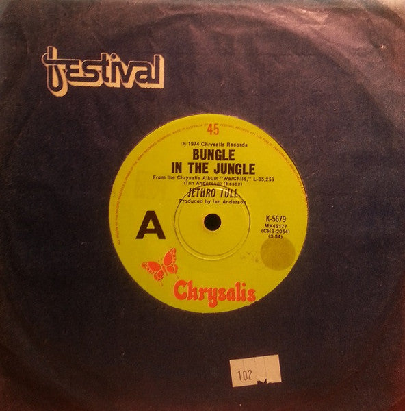 Jethro Tull – Bungle In The Jungle 7" vinyl record, image 4 of 5