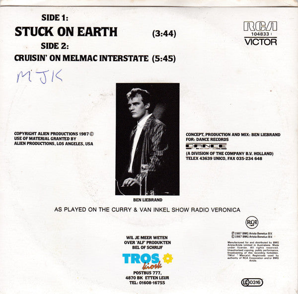 ALF – Stuck On Earth 7" vinyl record, image 2 of 4