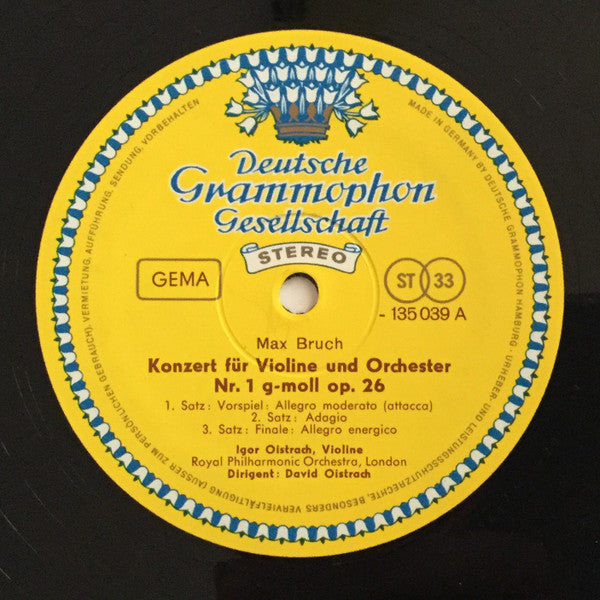 David Oistrach, Igor Oistrach, Max Bruch, Ludwig van Beethoven – Konzert Für Violine & Orchester Nr. 1 G-moll Op. 26 / Romanzen Für Violine & Orchester Nr. 1 G-dur Op. 40 · Nr. 2 F-dur Op. 50 LP vinyl record, image 3 of 4