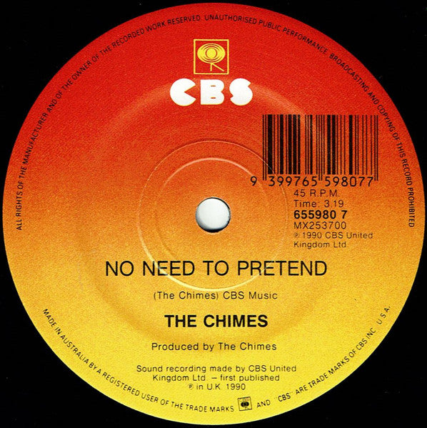 The Chimes – I Still Haven't Found What I'm Looking For 7" vinyl record, image 5 of 5