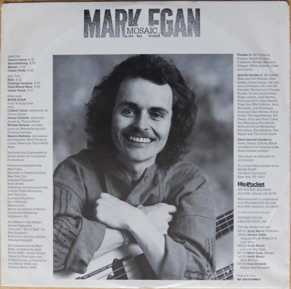 Mark Egan – Mosaic LP vinyl record, image 4 of 4