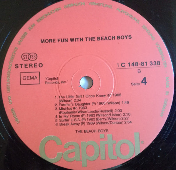 The Beach Boys – More Fun With The Beach Boys (2xLP) LP vinyl record, image 7 of 7