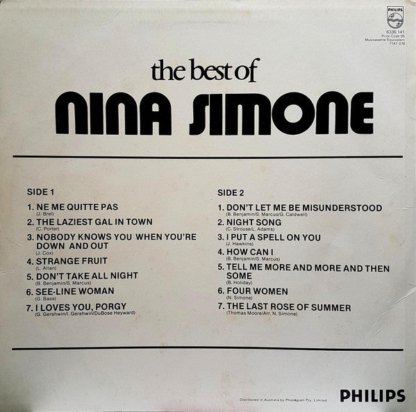 Nina Simone – The Best Of Nina Simone LP vinyl record, image 2 of 4