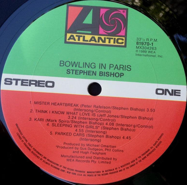 Stephen Bishop – Bowling In Paris LP vinyl record, image 3 of 4