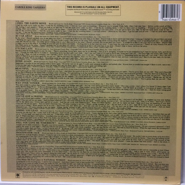 Carole King – Tapestry LP vinyl record, image 2 of 5