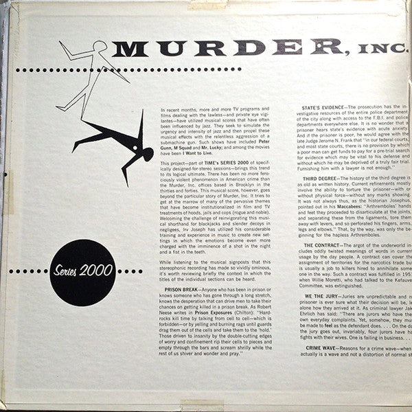 Irving Joseph – Murder, Inc. LP vinyl record, image 3 of 4