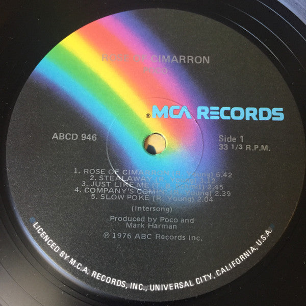 Poco – Rose Of Cimarron LP vinyl record, image 3 of 4