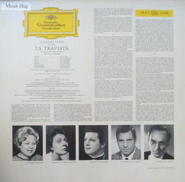 Giuseppe Verdi, Renata Scotto, Giuliana Tavolaccini, Armanda Bonato, Gianni Raimondi, Ettore Bastianini, Antonino Votto – La Traviata (In Italiano) LP vinyl record, image 2 of 4