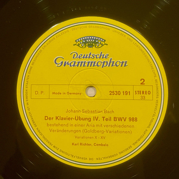 Karl Richter, Johann Sebastian Bach – Goldberg-Variationen (2xLP) LP vinyl record, image 5 of 7