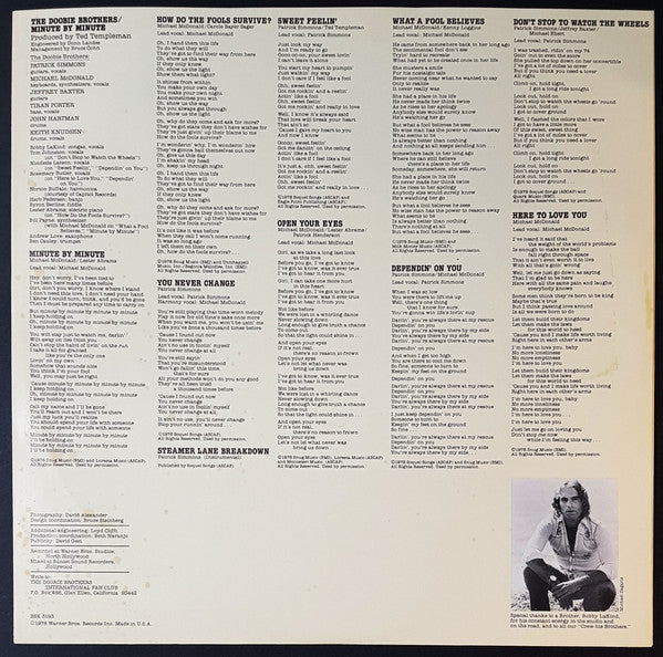 The Doobie Brothers – Minute By Minute LP vinyl record, image 6 of 7