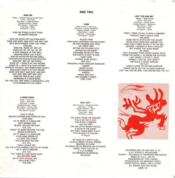 The Birthday Party – Prayers On Fire LP vinyl record, image 4 of 6