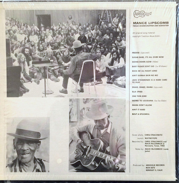 Mance Lipscomb – Texas Sharecropper And Songster LP vinyl record, image 3 of 10
