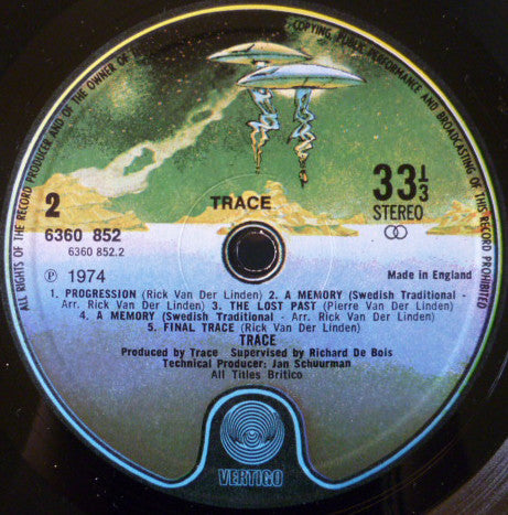 Trace – Trace LP vinyl record, image 3 of 4