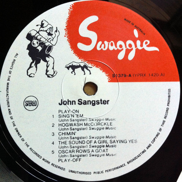 John Sangster – For Leon Bismarck Volume 1 LP vinyl record, image 3 of 4