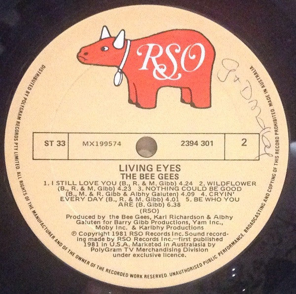 Bee Gees – Living Eyes LP vinyl record, image 4 of 8