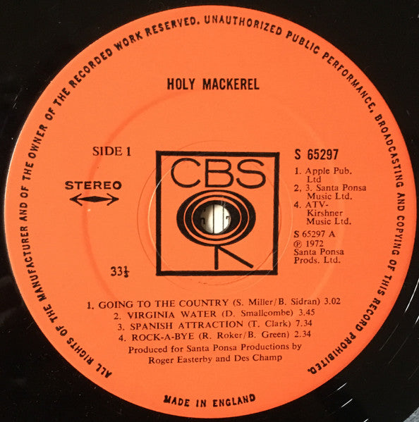 Holy Mackerel – Holy Mackerel LP vinyl record, image 3 of 5