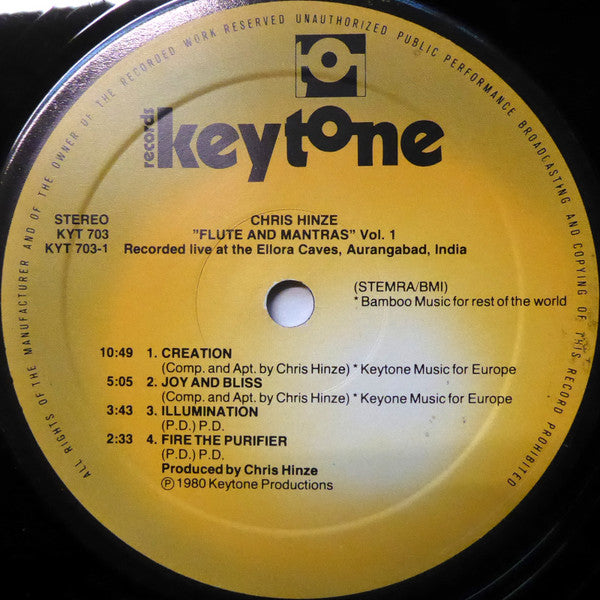 Chris Hinze – Flute And Mantras LP vinyl record, image 6 of 8
