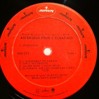 The Miles Davis Quintet – Ascenseur Pour L'Echafaud LP vinyl record, image 3 of 3
