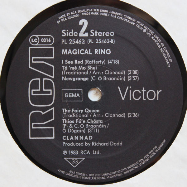 Clannad – Magical Ring LP vinyl record, image 4 of 4