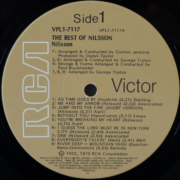 Harry Nilsson – The Best Of Nilsson LP vinyl record, image 3 of 4