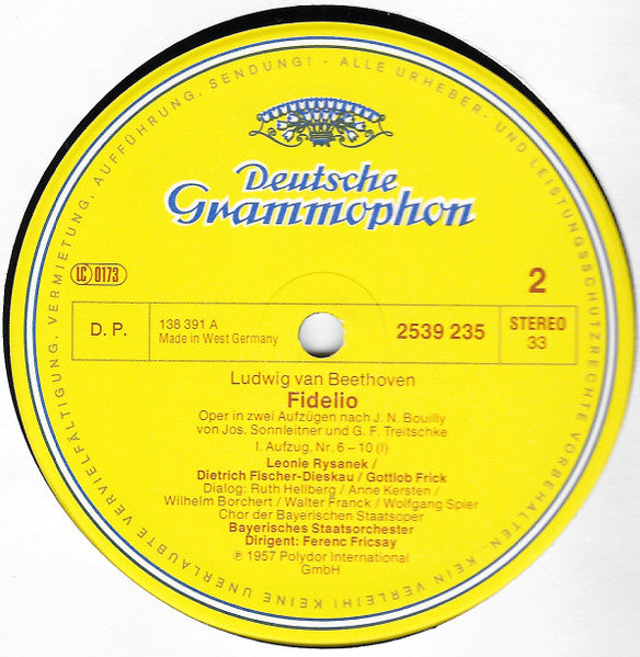 Ludwig van Beethoven, Leonie Rysanek, Irmgard Seefried, Kieth Engen, Dietrich Fischer-Dieskau, Ernst Haefliger, Gottlob Frick, Friedrich Lenz, Bayerisches Staatsorchester, Ferenc Fricsay – Fidelio (2xLP) LP vinyl record, image 6 of 8