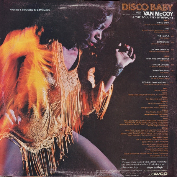 Van McCoy & The Soul City Symphony – Disco Baby LP vinyl record, image 2 of 4
