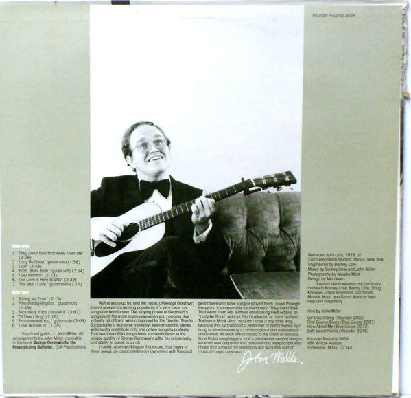 John Miller – Biding My Time (John Miller Plays George Gershwin) LP vinyl record, image 2 of 4