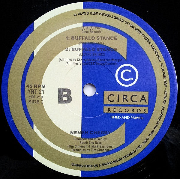 Neneh Cherry – Buffalo Stance 12" vinyl record, image 4 of 4
