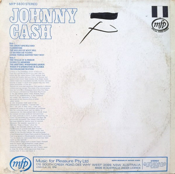 Johnny Cash – The Walls Of A Prison LP vinyl record, image 2 of 2