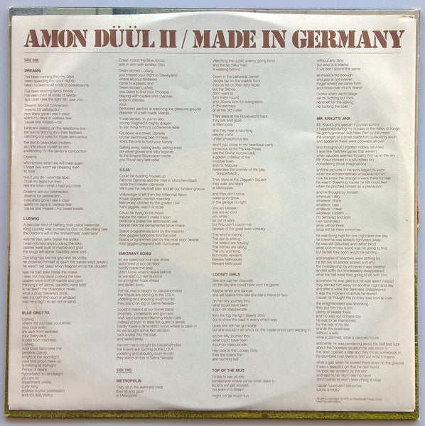 Amon Düül II – Made In Germany LP vinyl record, image 6 of 6