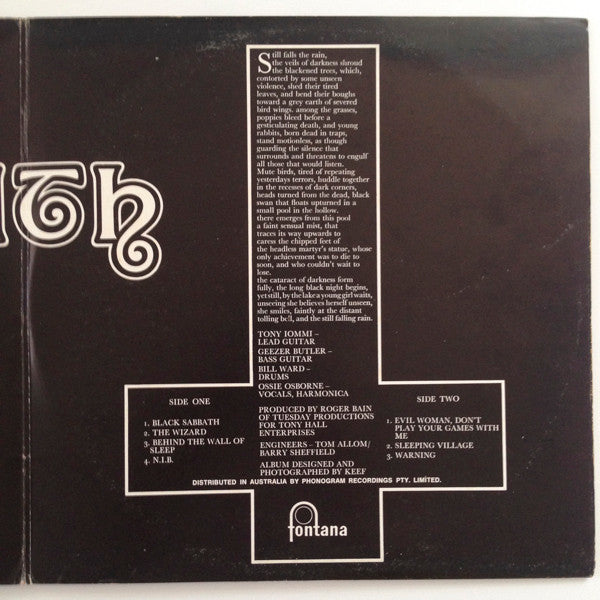 Black Sabbath – Black Sabbath LP vinyl record, image 3 of 7