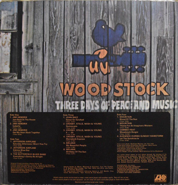 Various – Woodstock Two (2xLP) LP vinyl record, image 2 of 4