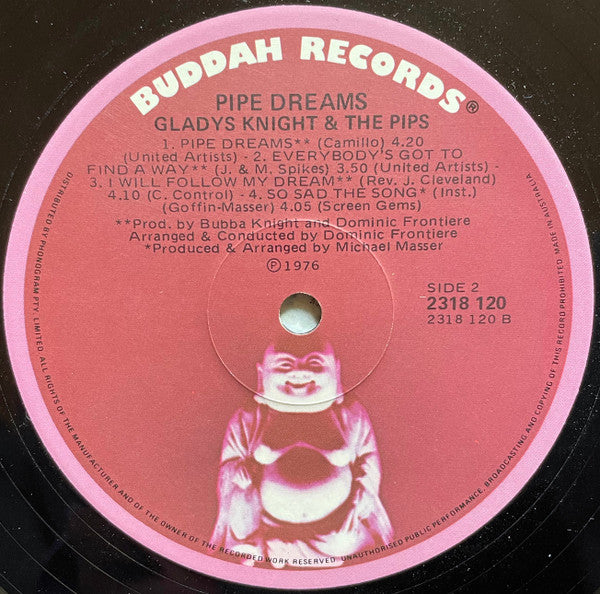 Gladys Knight And The Pips – Pipe Dreams: The Original Motion Picture Soundtrack LP vinyl record, image 4 of 4