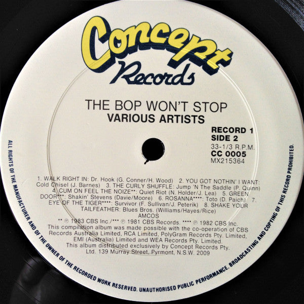 Various – The Bop Won't Stop (2xLP) LP vinyl record, image 8 of 10