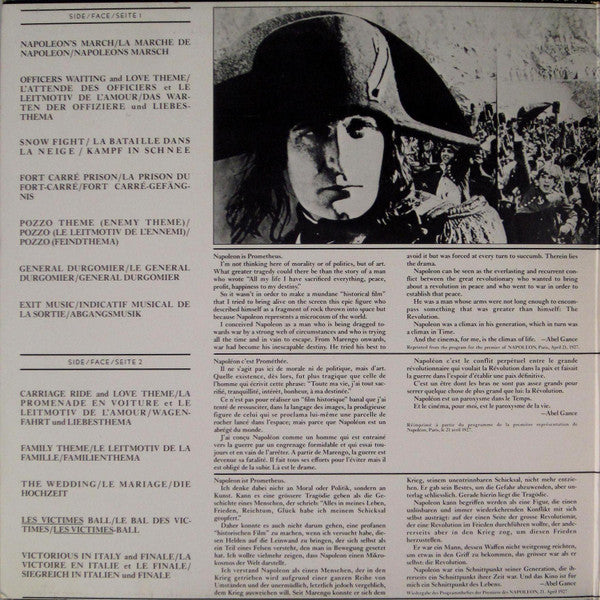 Carmine Coppola, Orchestra Sinfonica Di Milano – Napoleon LP vinyl record, image 2 of 6