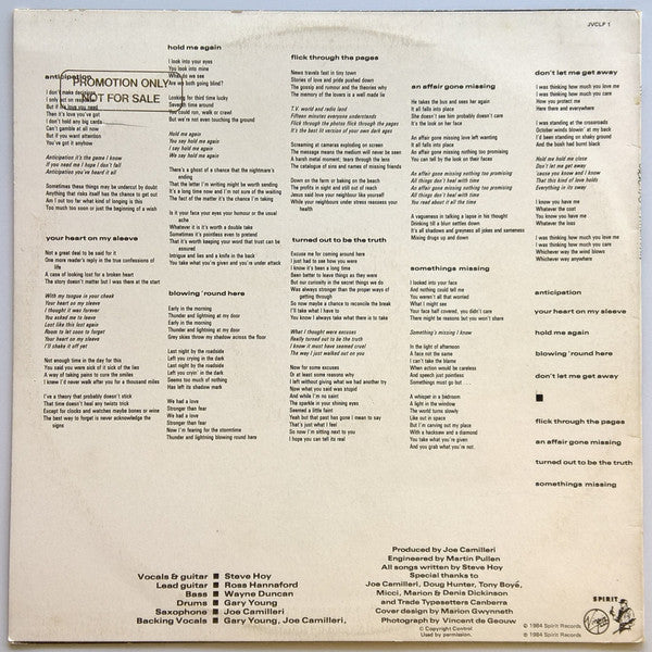 Steve Hoy – Anticipation LP vinyl record, image 2 of 4