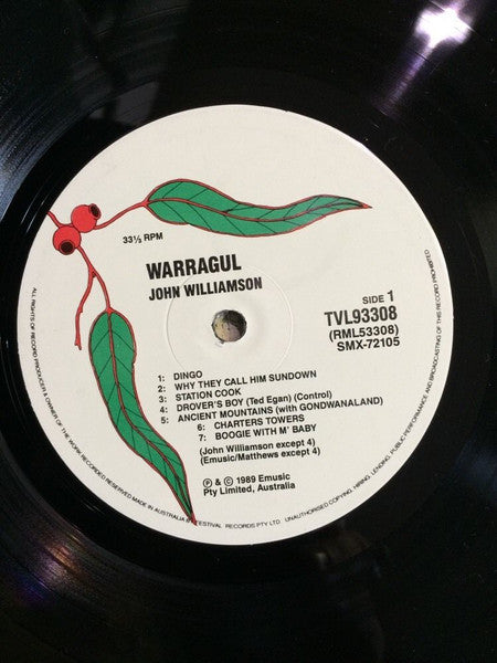 John Williamson – Warragul LP vinyl record, image 3 of 5