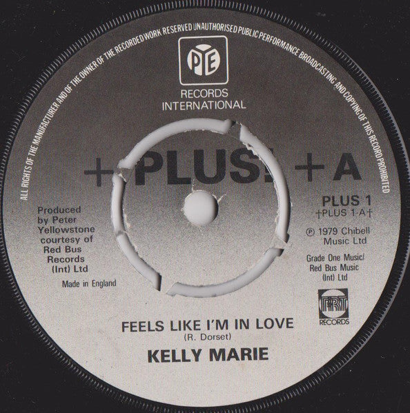 Kelly Marie – Feels Like I'm In Love 7" vinyl record, image 1 of 3