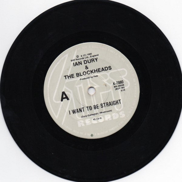Ian Dury And The Blockheads – I Want To Be Straight 7" vinyl record, image 3 of 6
